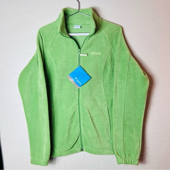 COLUMBIA Benton Springs™ Full Zip Fleece Jacket SIZE LARGE GREEN NWT - Picture 1 of 7